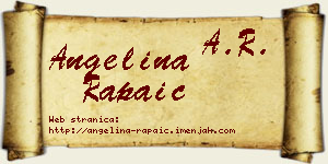 Angelina Rapaić vizit kartica